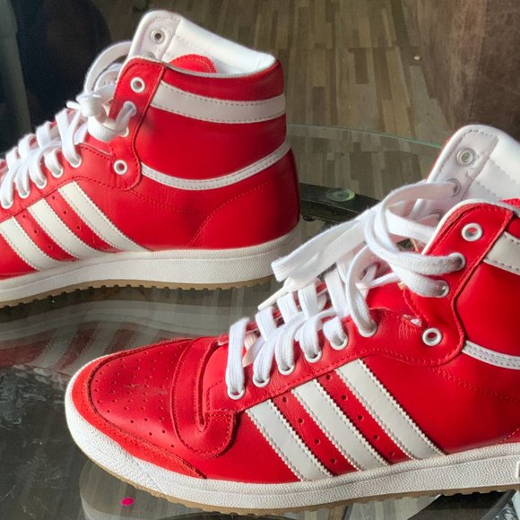 Stunning Red Adidas High Tops Pictures
